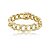 Pulseira dourada cravejado de zircônia cristal banho em ouro 18k - Imagem 1