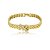 Pulseira dourada cravejado de zircônia cristal banho em ouro 18k - Imagem 1