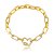 Pulseira de coração cravejado de zircônia cristal banho em ouro 18k - Imagem 1