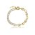 Pulseira dourada cravejada de zircônia cristal banho em ouro 18k - Imagem 1