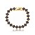 Pulseira riviera de flor cravejada de zircônia safira banho em ouro 18k - Imagem 2