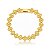 Pulseira riviera de flor cravejada de zircônia citrino banho em ouro 18k - Imagem 2