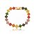 Pulseira riviera de flor cravejada de zircônia colorida banho em ouro 18k - Imagem 2