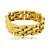 Pulseira dourada com detalhes cravejados de zircônia esmeralda banho em ouro 18k - Imagem 2