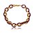 Pulseira de corrente com elos cravejados de zircônia pink banho em ouro 18k - Imagem 2