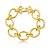 Pulseira de corrente dourada lisa banho em ouro 18k - Imagem 2