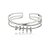 Bracelete cravejado de zircônia cristal banho em ródio branco - Imagem 1