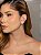 Brinco ear cuff cravejado de zircônia cristal com pérola shell banho em ouro 18k - Imagem 2