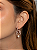 Brinco de argola cravejado de zircônia cristal com pérola shell banho em ouro 18k - Imagem 2
