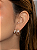 Brinco de argola cravejado de zircônia cristal banho em ouro 18k - Imagem 2