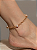 Tornozeleira dourada cravejada de zircônia cristal banho em ouro 18k - Imagem 2