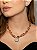 Conjunto luxo de brinco e colar com pingente cravejado com pedra fusion aquamarine banho em ouro 18k - Imagem 3