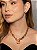 Conjunto luxo de brinco e colar com pingente cravejado com pedra fusion morganita banho em ouro 18k - Imagem 4