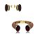 Conjunto de brinco e bracelete luxo com zircônia pink e esmeralda banho em ouro 18k - Imagem 2