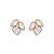 Brinco dourado cravejado de zircônia cristal banho em ouro 18k - Imagem 1
