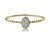 Bracelete dourado cravejado de zircônia cristal banho em ouro 18k - Imagem 1