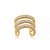 Piercing fake cravejado de zircônia cristal banho em ouro 18k - Imagem 1