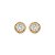 Brinco de base cravejado de zircônia cristal banho em ouro 18k - Imagem 1