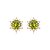 Brinco de base cravejado de zircônia cristal e peridoto banho em ouro 18k - Imagem 1