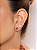Brinco de base cravejado de zircônia cristal banho em ouro 18k - Imagem 1