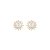 Brinco de base cravejado de zircônia cristal banho em ouro 18k - Imagem 2