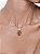 Conjunto gota de brinco e colar cravejado de zircônia morganita e pedra natural banho em ouro 18k - Imagem 3
