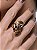 Conjunto de brinco e anel acetinado com zircônia morganita banho em ouro 18k - Imagem 3