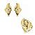 Conjunto de brinco e anel acetinado com zircônia morganita banho em ouro 18k - Imagem 2