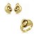 Conjunto de brinco e anel acetinado com zircônia morganita banho em ouro 18k - Imagem 1
