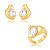 Conjunto de brinco e anel com zircônia cristal banho em ouro 18k - Imagem 2