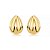 Brinco dourado liso banho em ouro 18k - Imagem 1