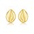 Brinco dourado liso banho em ouro 18k - Imagem 1