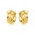 Brinco dourado liso orgânico banho em ouro 18k - Imagem 1