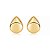 Brinco dourado liso banho em ouro 18k - Imagem 1