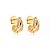 Brinco de argola liso banho em ouro 18k - Imagem 1