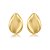 Brinco dourado acetinado liso banho em ouro 18k - Imagem 1