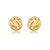 Brinco dourado acetinado liso banho em ouro 18k - Imagem 1