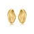 Brinco dourado acetinado liso banho em ouro 18k - Imagem 1