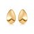 Brinco dourado acetinado liso banho em ouro 18k - Imagem 1