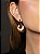 Brinco de argola acetinado liso banho em ouro 18k - Imagem 2