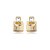 Brinco com zircônia cristal banho em ouro 18k - Imagem 1