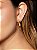 Brinco de argola acetinado liso com banho ouro 18k - Imagem 2