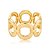 Bracelete dourado liso martelado banho em ouro 18k - Imagem 1