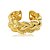 Bracelete dourado liso trançado banho em ouro 18k - Imagem 1