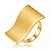 Anel dourado acetinado banho em ouro 18k - Imagem 1