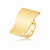 Anel dourado liso banho em ouro 18k - Imagem 1