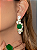 Conjunto de brinco e anel luxo cravejado de zircônia cristal e pedra fusion ametista banho em ouro 18k - Imagem 4