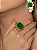 Conjunto de brinco e anel luxo cravejado de zircônia cristal e pedra fusion ametista banho em ouro 18k - Imagem 3
