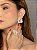 Conjunto de brinco e anel flor cravejado de zircônia cristal e pedra fusion yellow banho em ouro 18k - Imagem 4