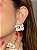 Conjunto de brinco e anel flor cravejado de zircônia cristal e pedra fusion yellow banho em ouro 18k - Imagem 3